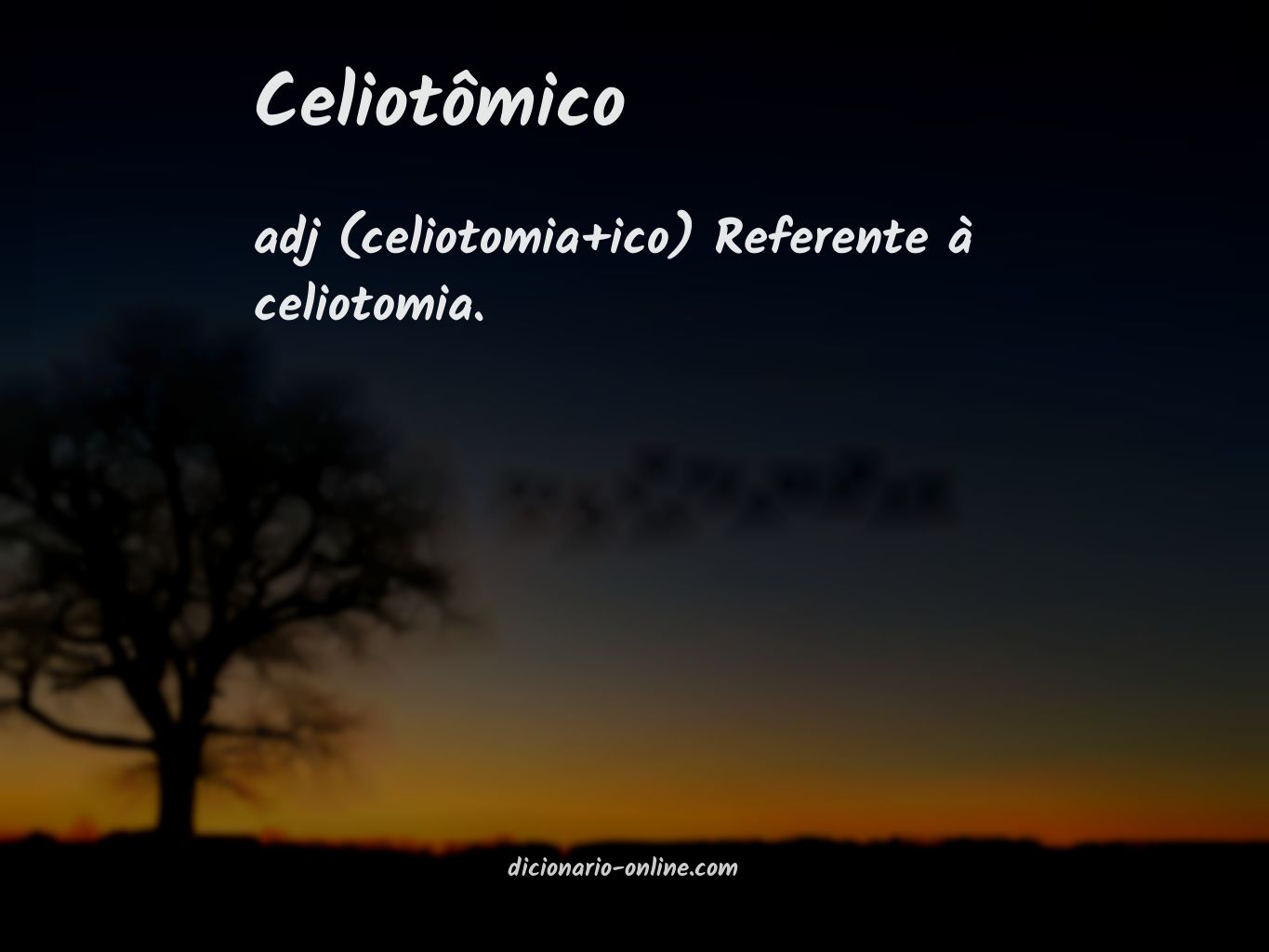 Significado de celiotômico