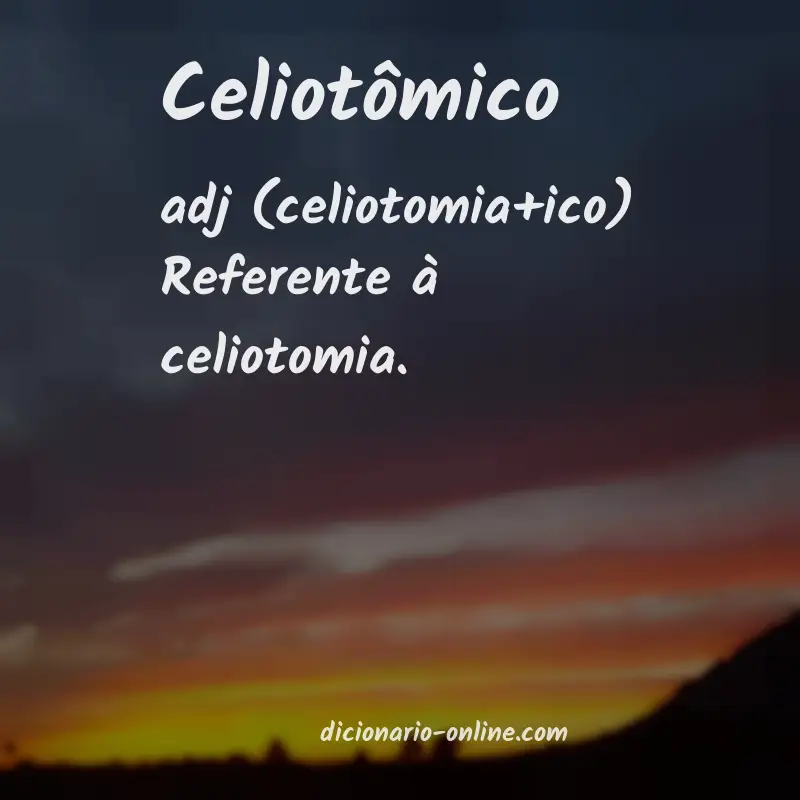 Significado de celiotômico