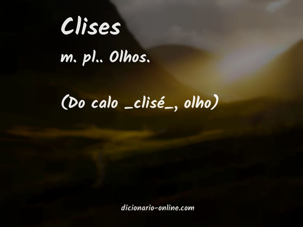 Significado de clises