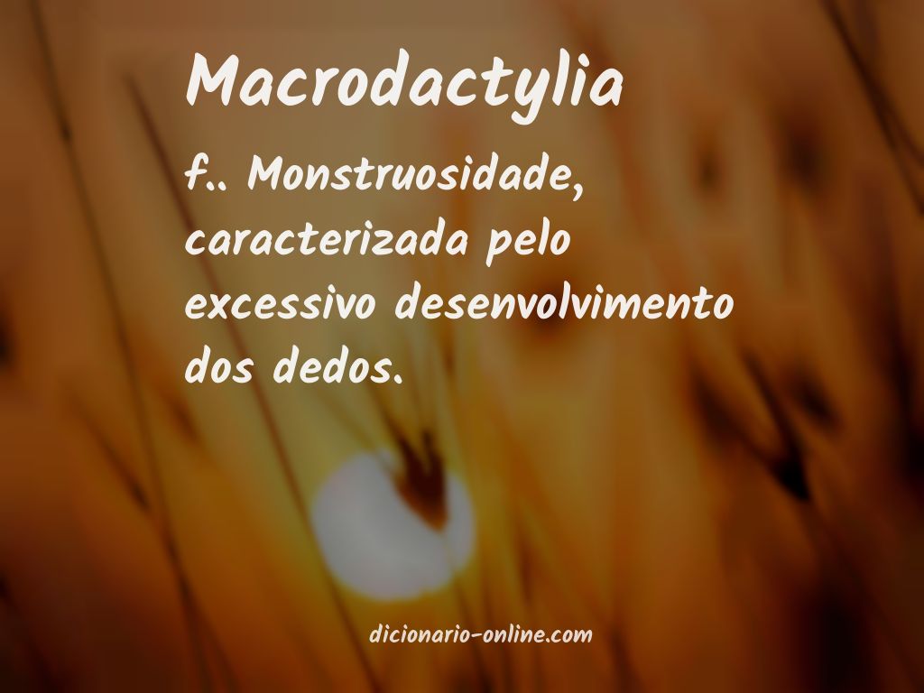 Significado de macrodactylia