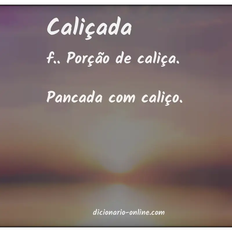 Significado de caliçada
