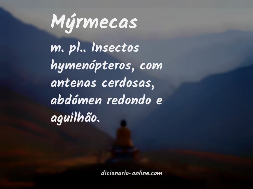 Significado de mýrmecas