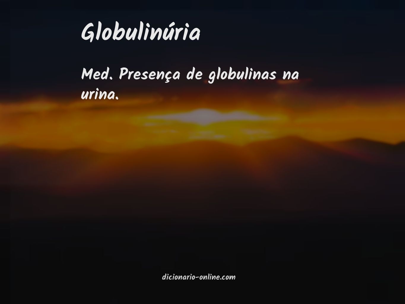 Significado de globulinúria