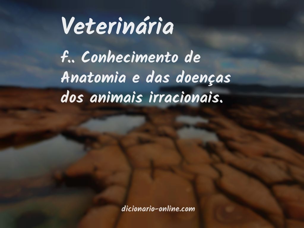 Significado de veterinária