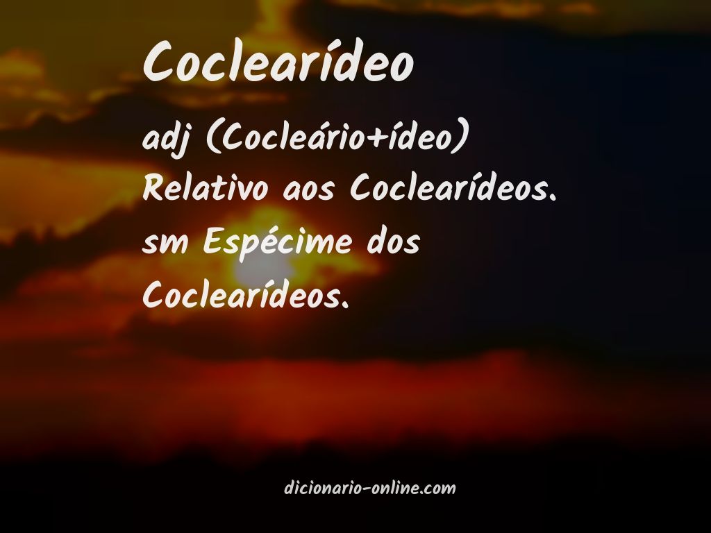 Significado de coclearídeo