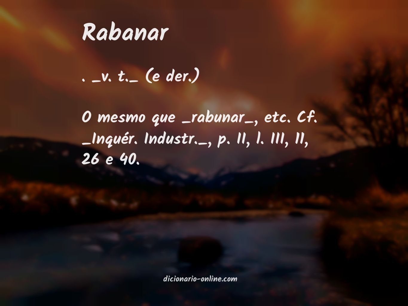 Significado de rabanar