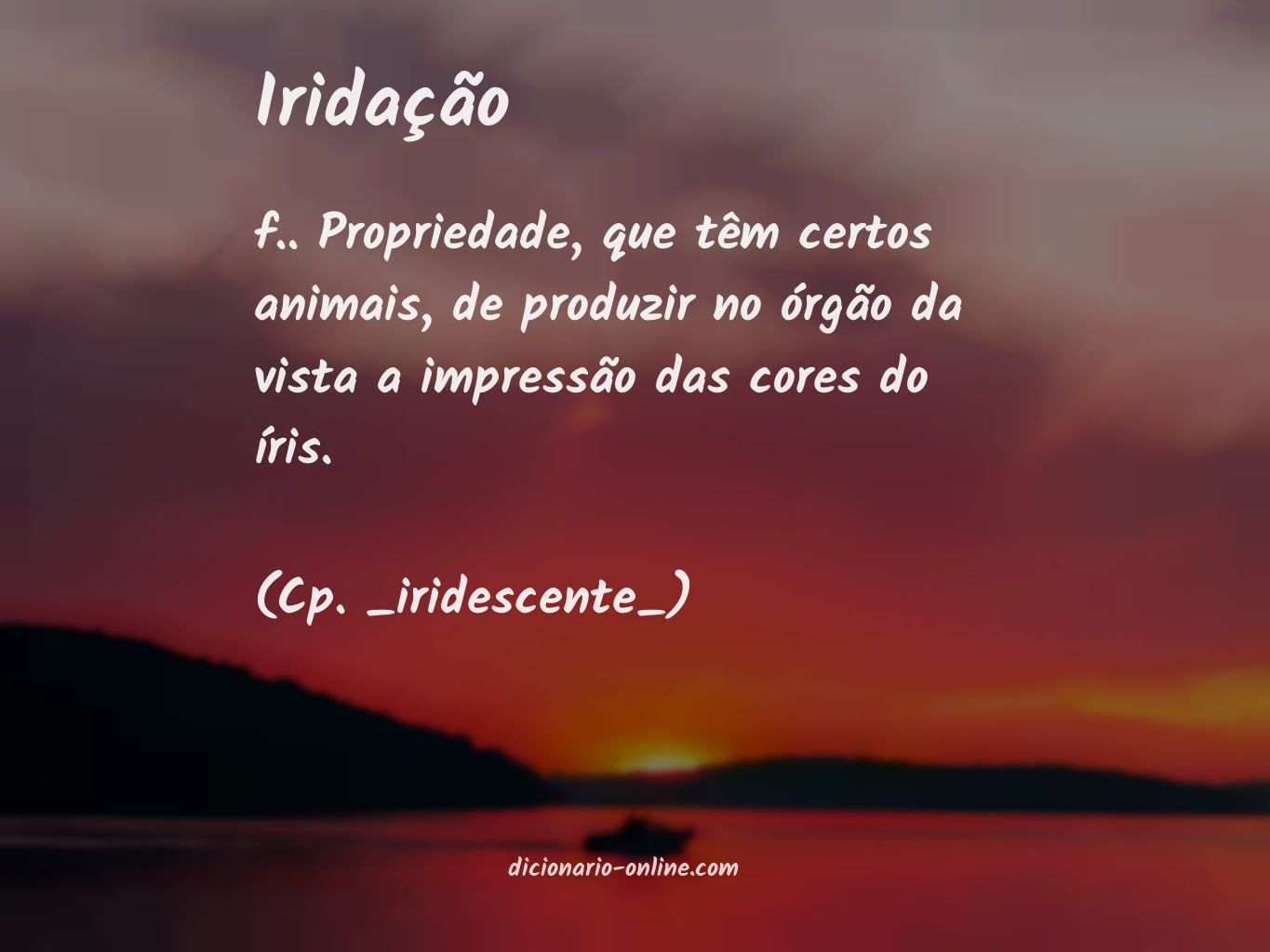 Significado de iridação