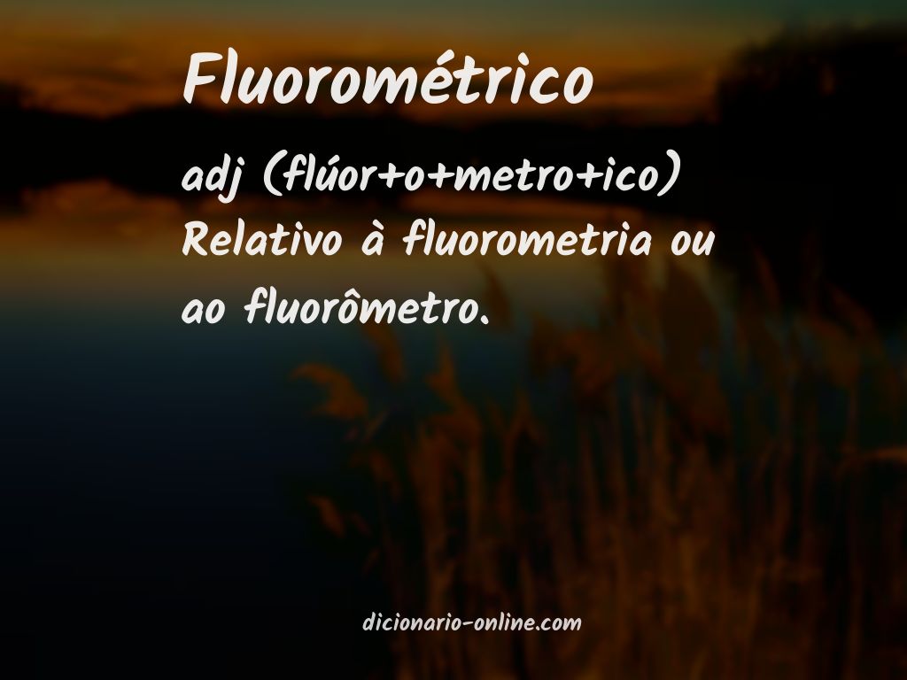 Significado de fluorométrico