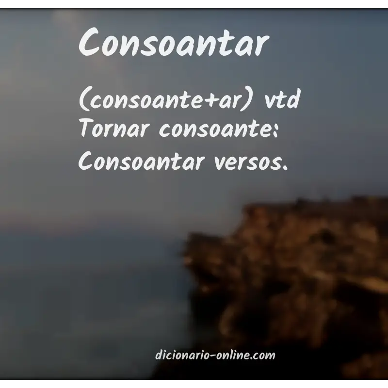 Significado de consoantar