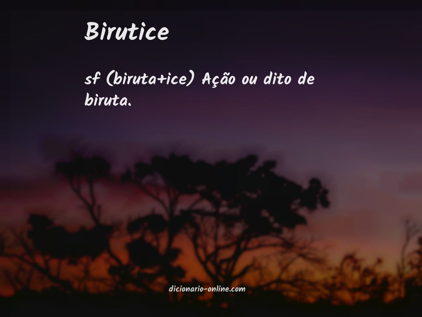 Significado de birutice