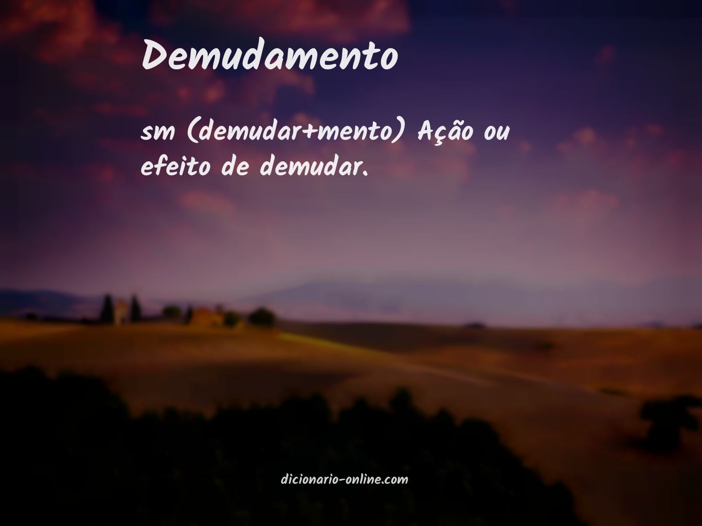 Significado de demudamento