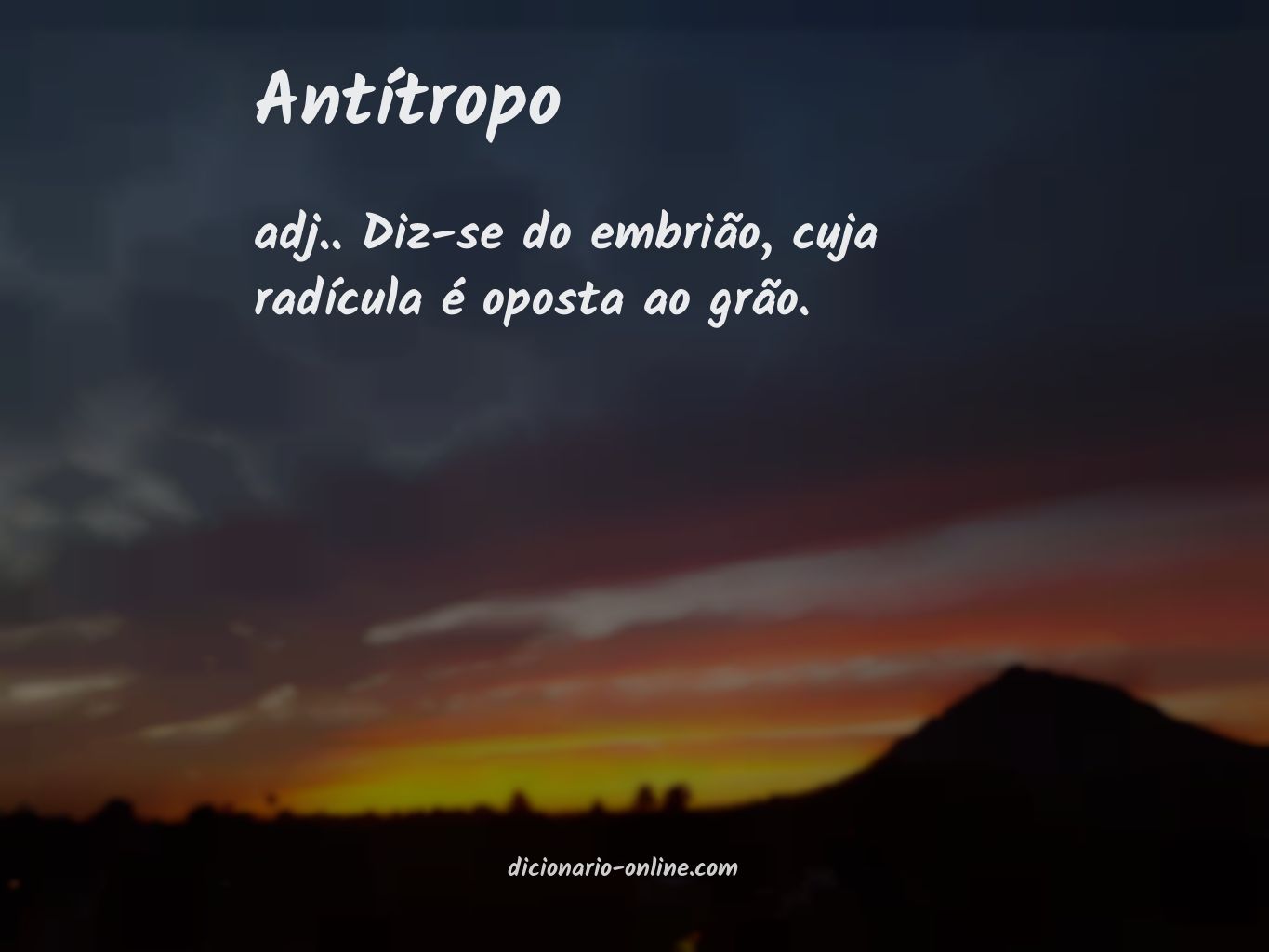 Significado de antítropo