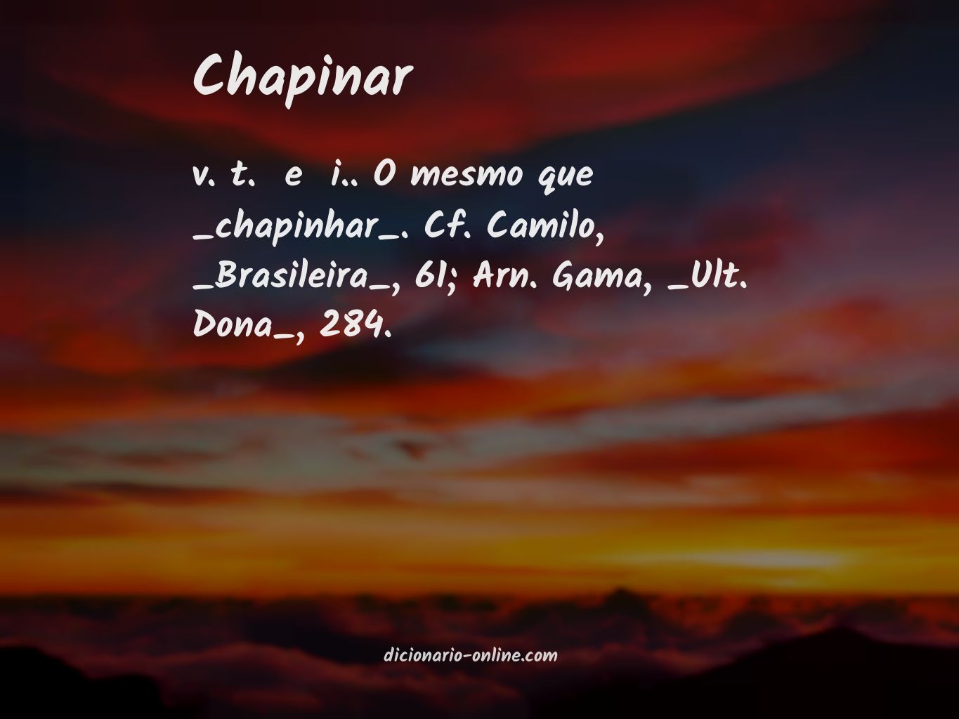 Significado de chapinar