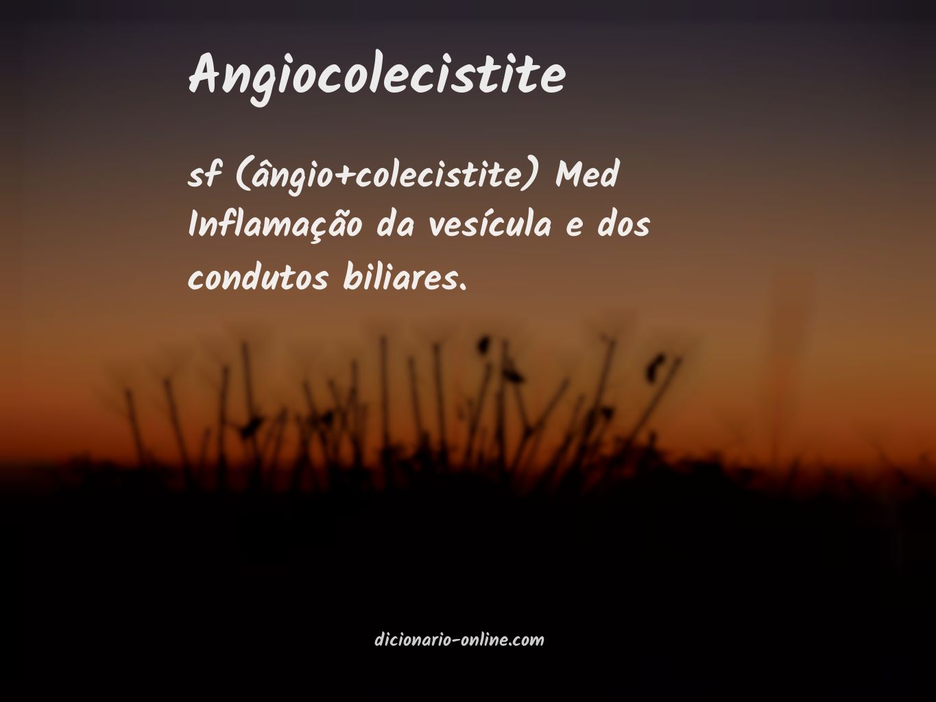 Significado de angiocolecistite