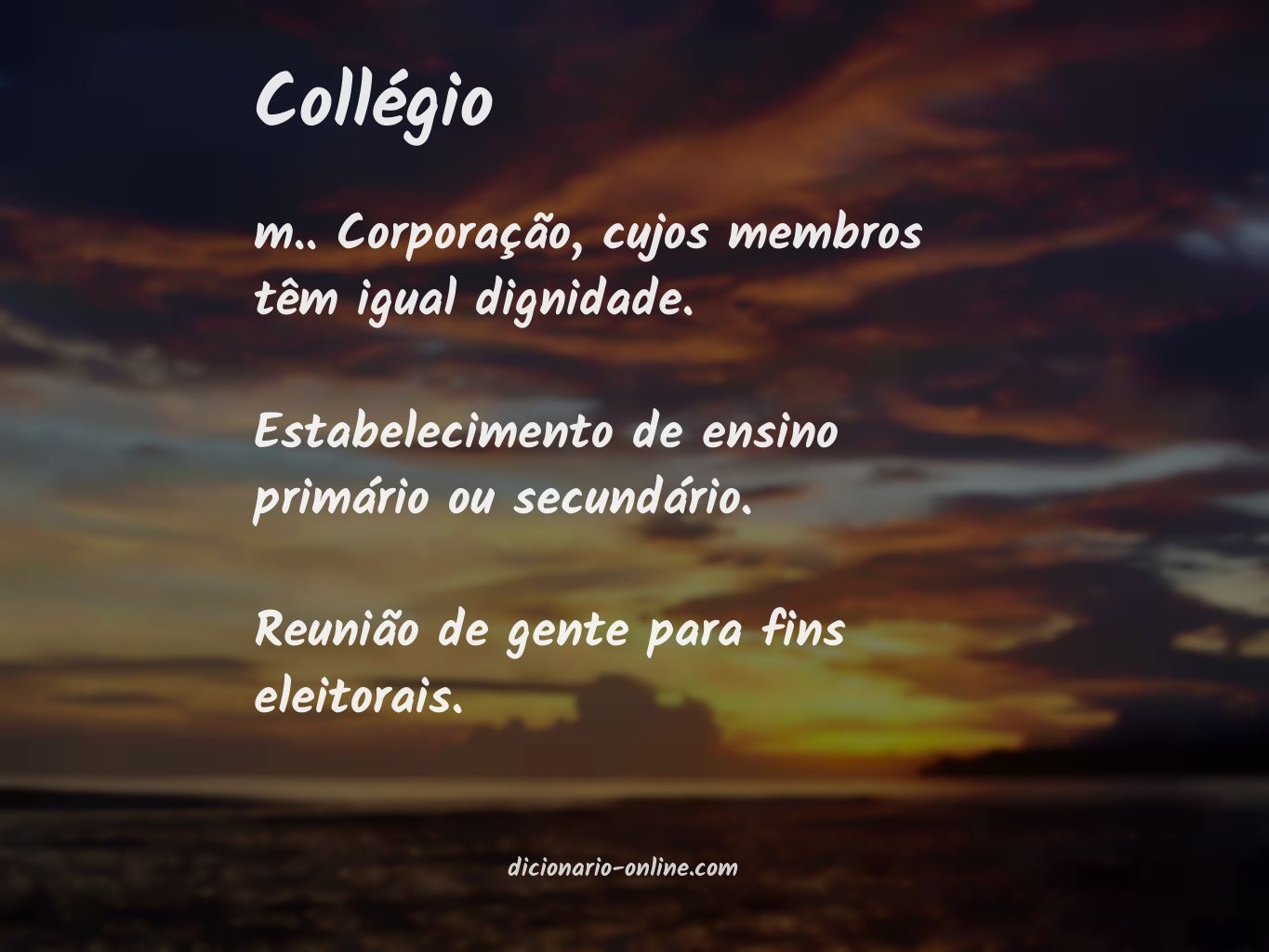 Significado de collégio