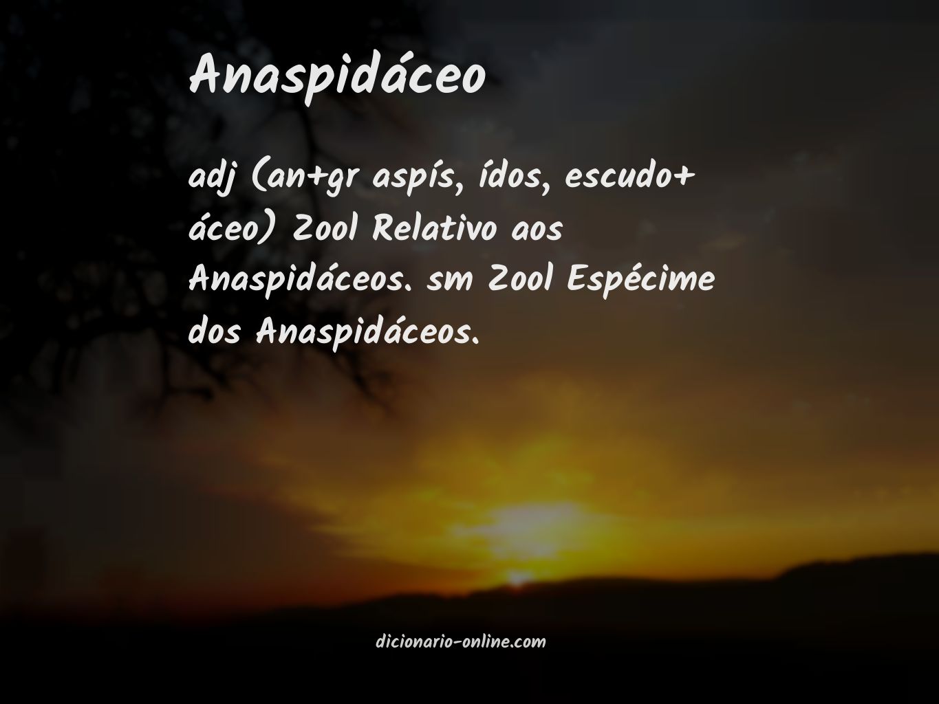 Significado de anaspidáceo