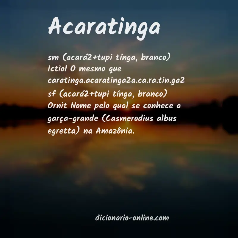 Significado de acaratinga