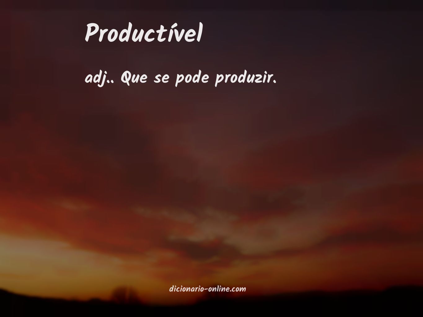 Significado de productível