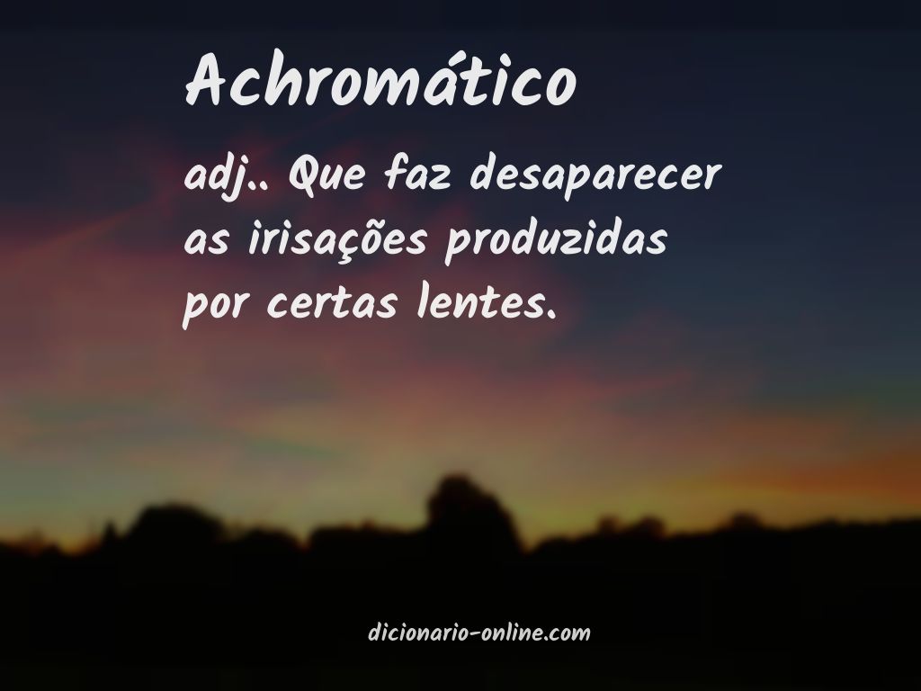 Significado de achromático