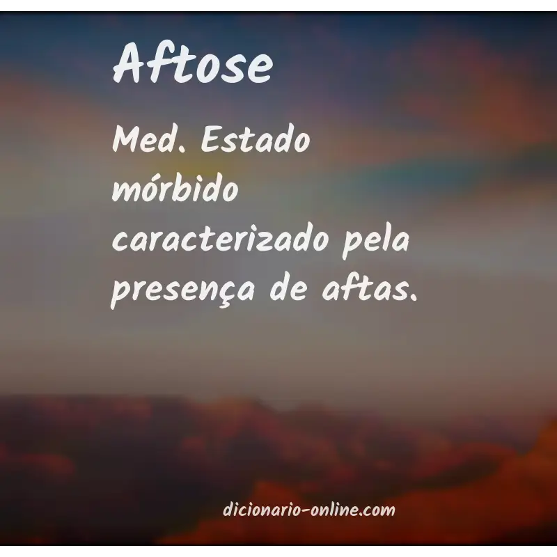 Significado de aftose