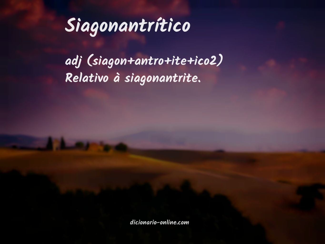 Significado de siagonantrítico