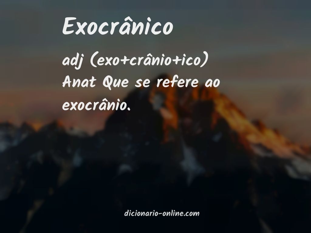 Significado de exocrânico