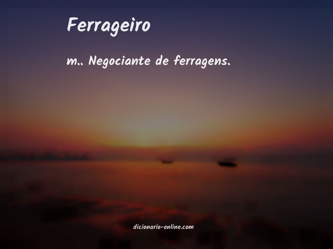 Significado de ferrageiro