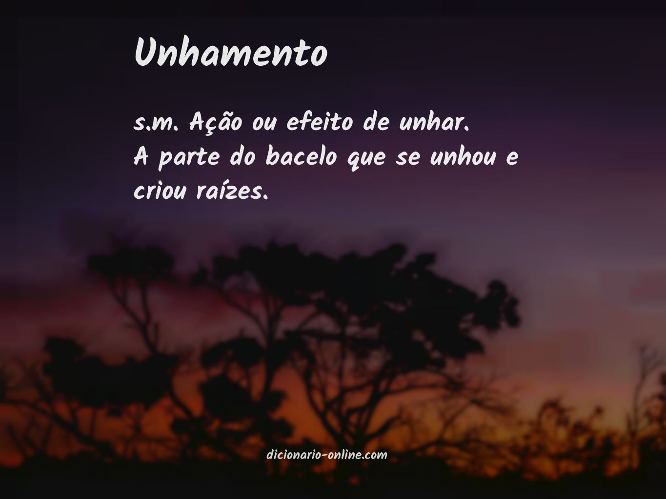 Significado de unhamento