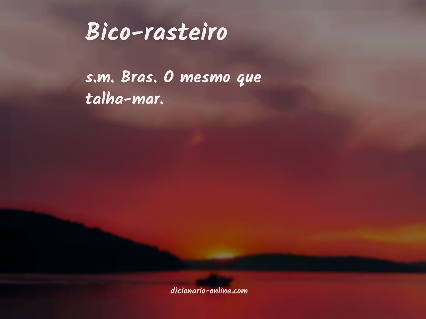 Significado de bico-rasteiro