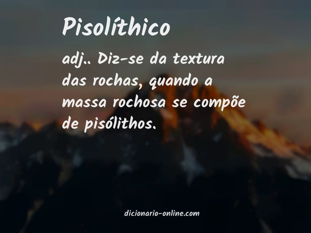 Significado de pisolíthico