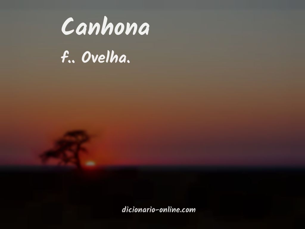 Significado de canhona