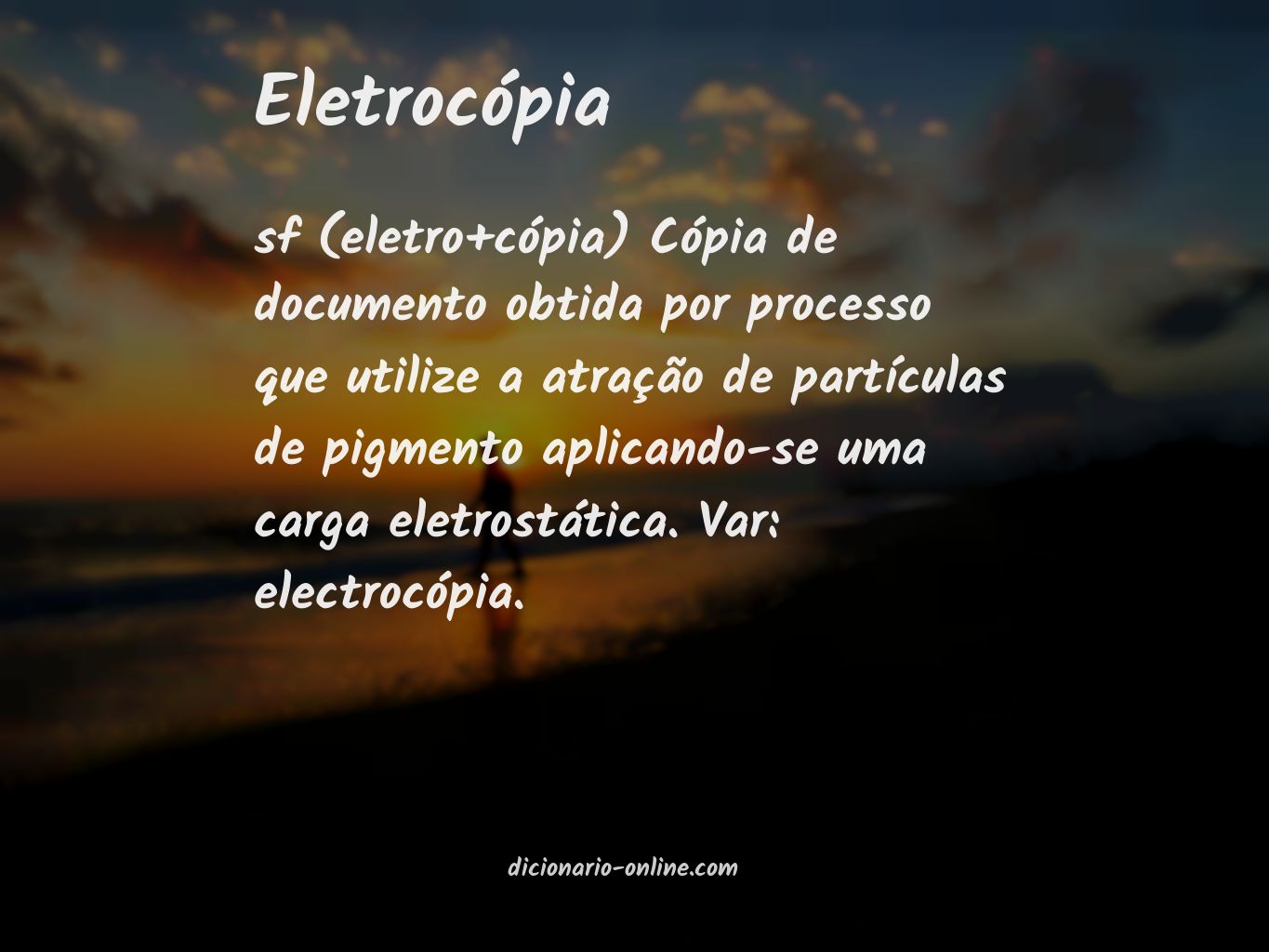 Significado de eletrocópia