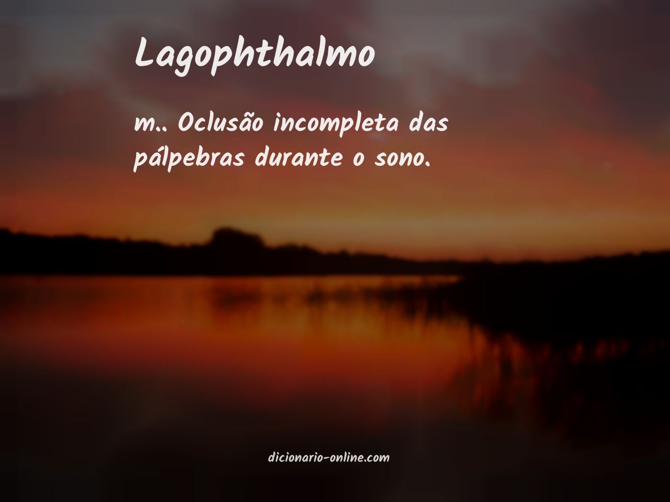 Significado de lagophthalmo