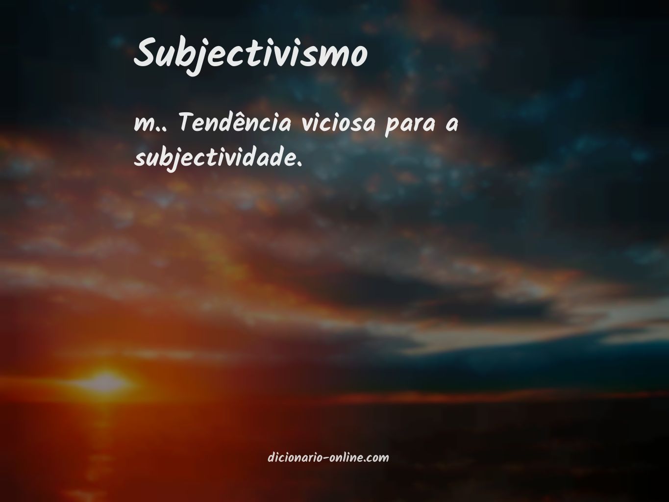 Significado de subjectivismo