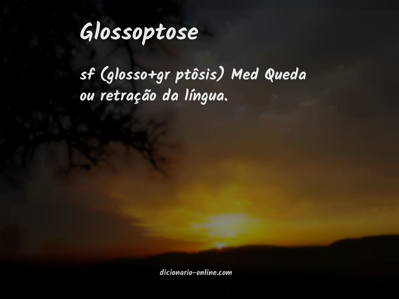 Significado de glossoptose