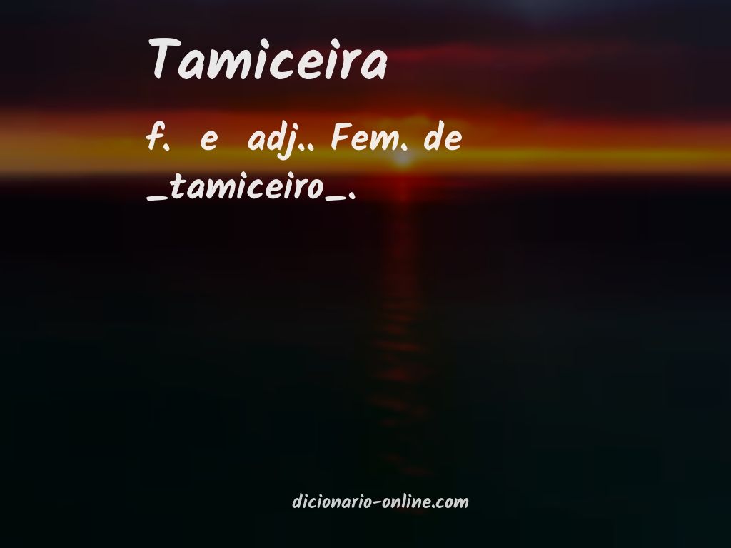 Significado de tamiceira