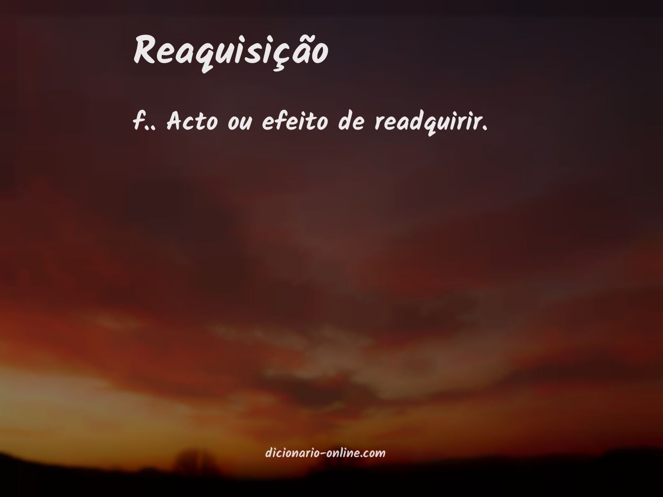 Significado de reaquisição