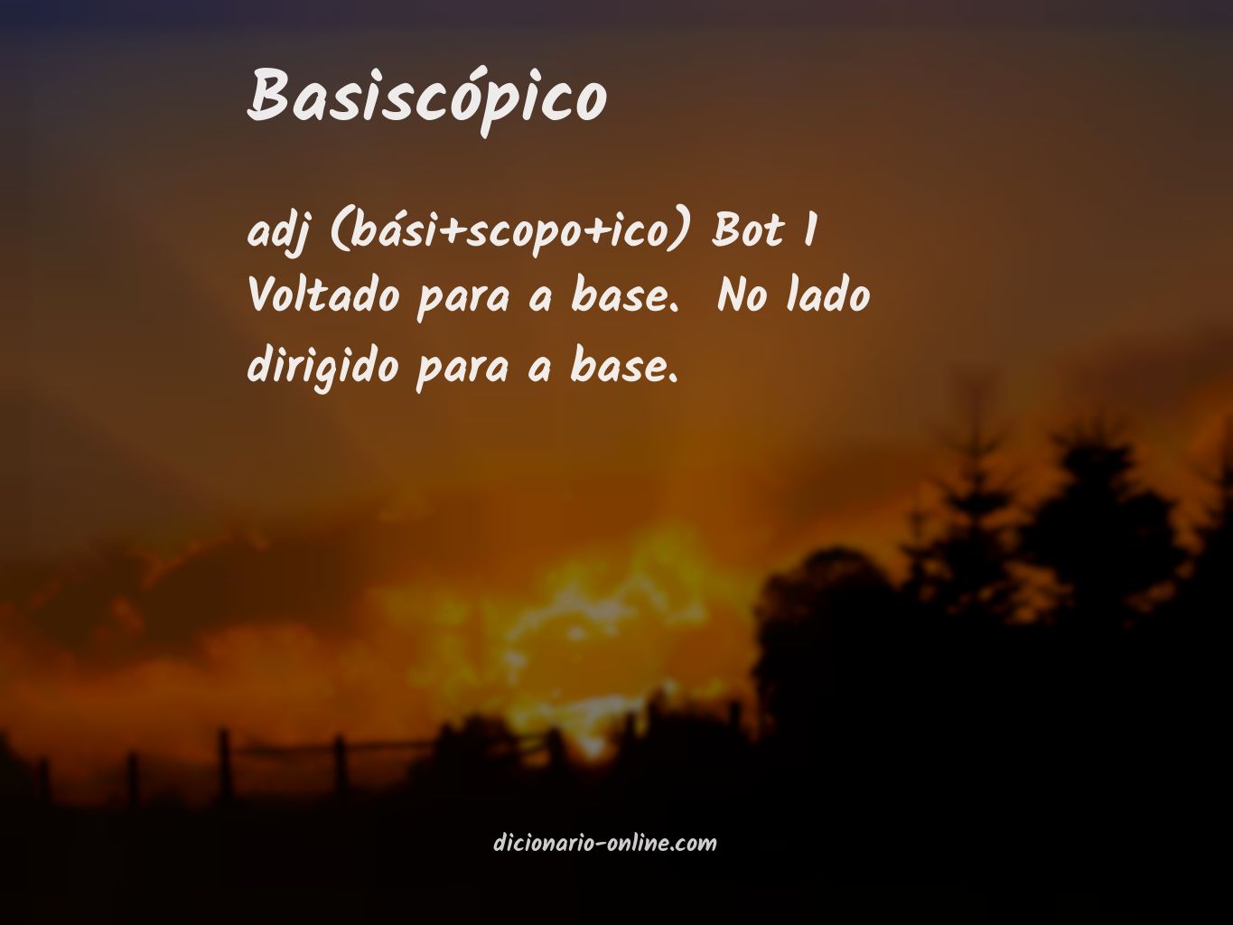 Significado de basiscópico