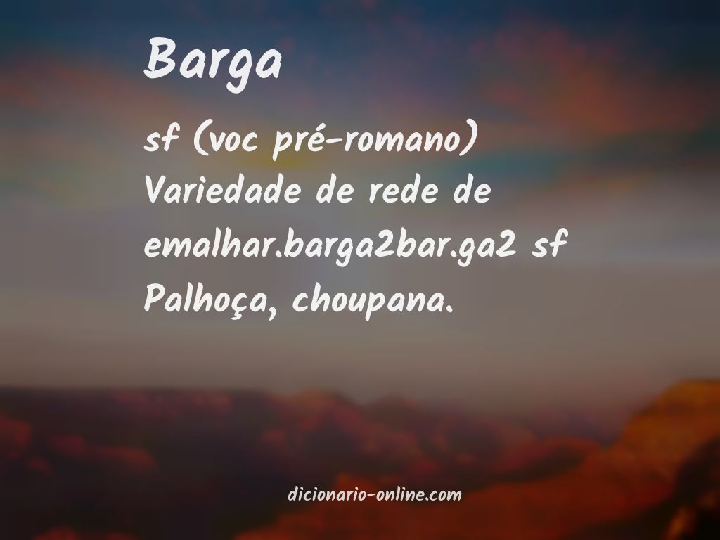 Significado de barga