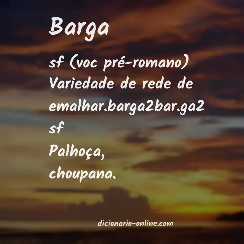Significado de barga