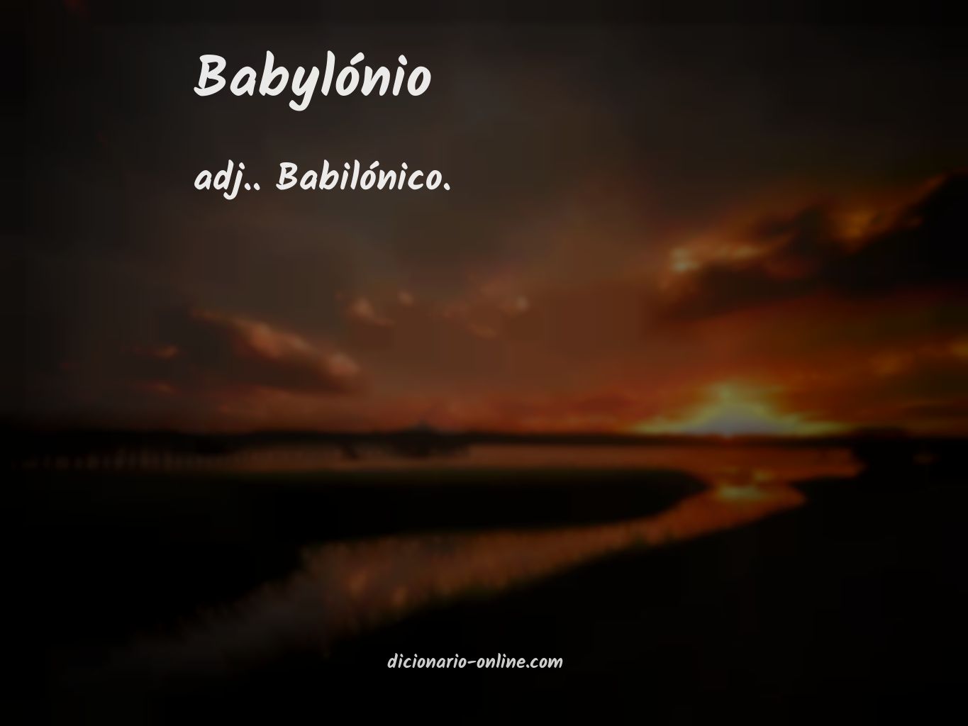 Significado de babylónio