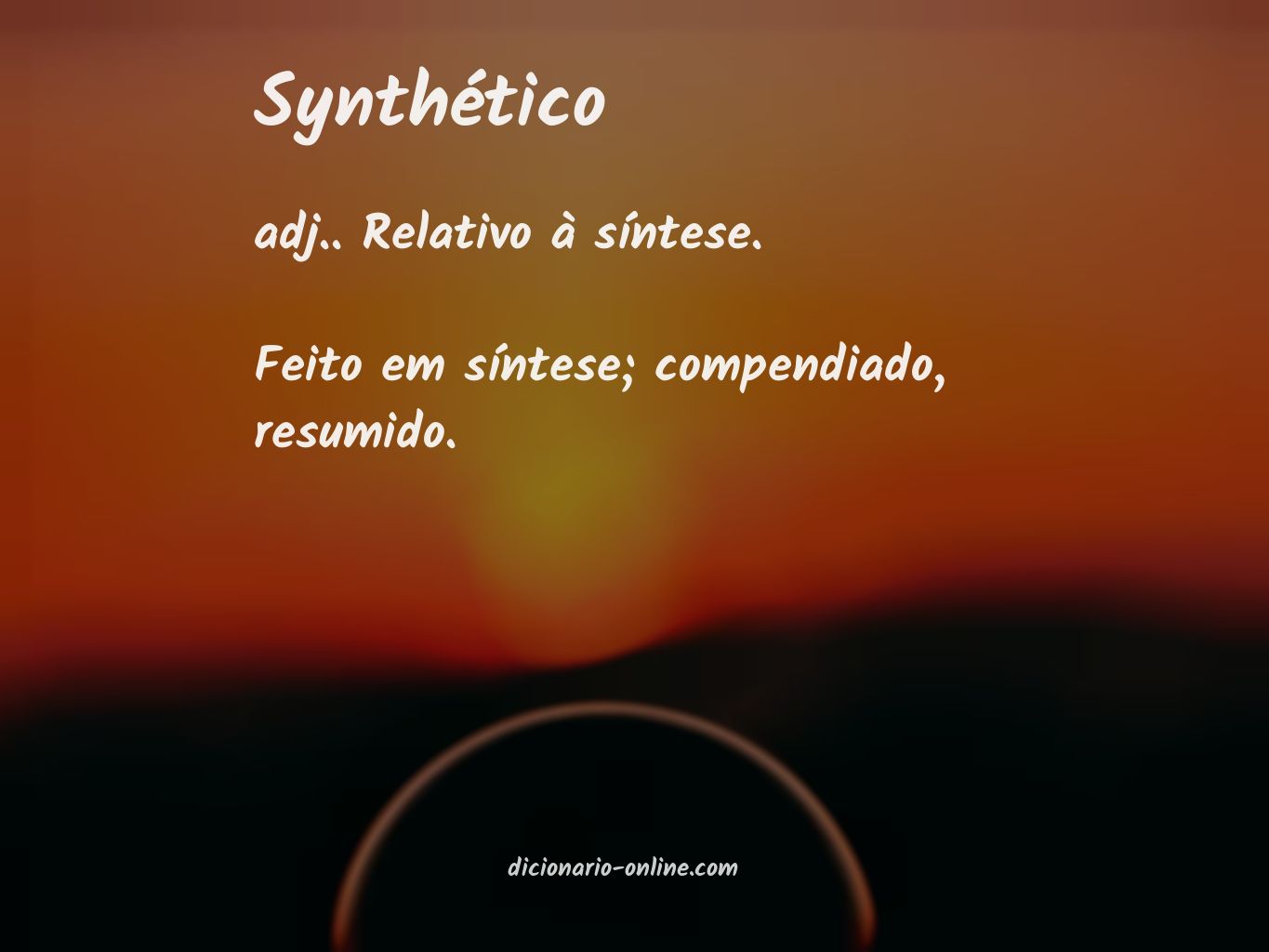 Significado de synthético