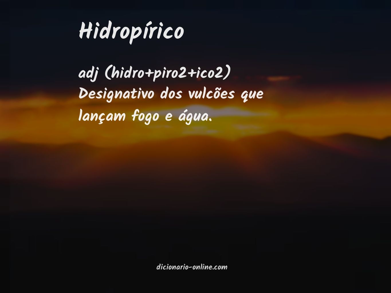 Significado de hidropírico