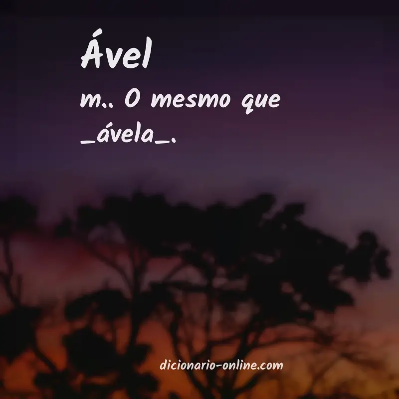 Significado de ável