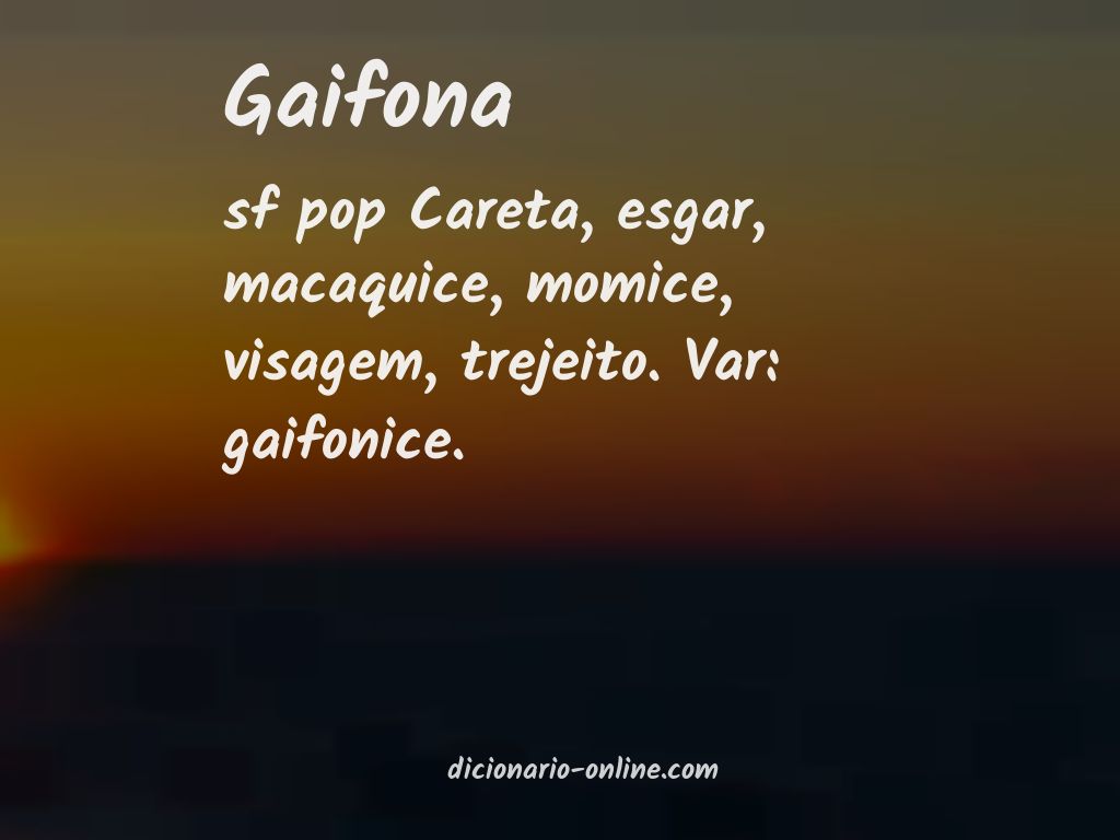 Significado de gaifona