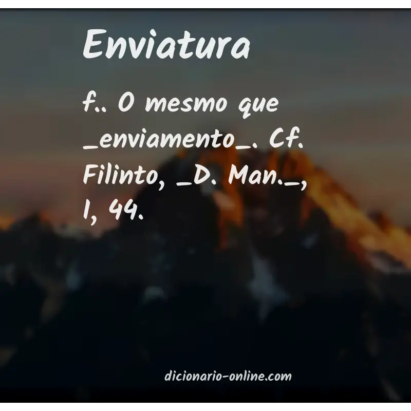 Significado de enviatura