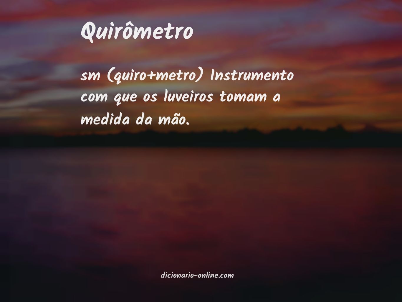 Significado de quirômetro