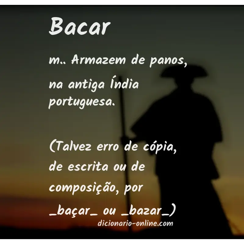 Significado de bacar