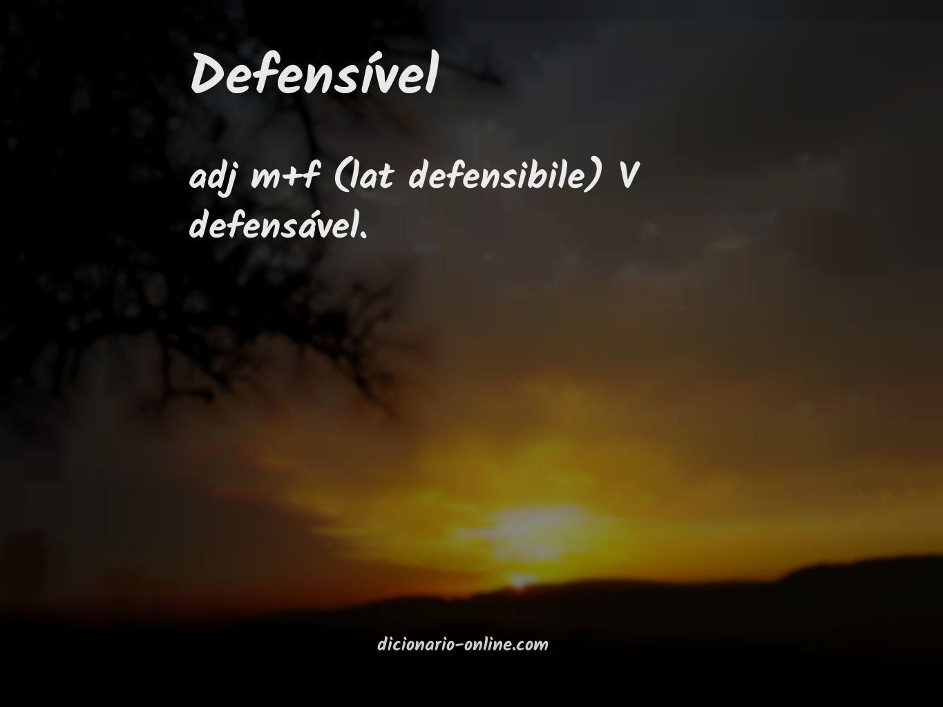 Significado de defensível