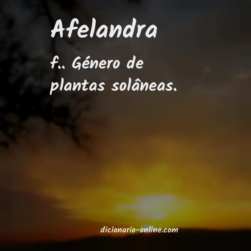 Significado de afelandra